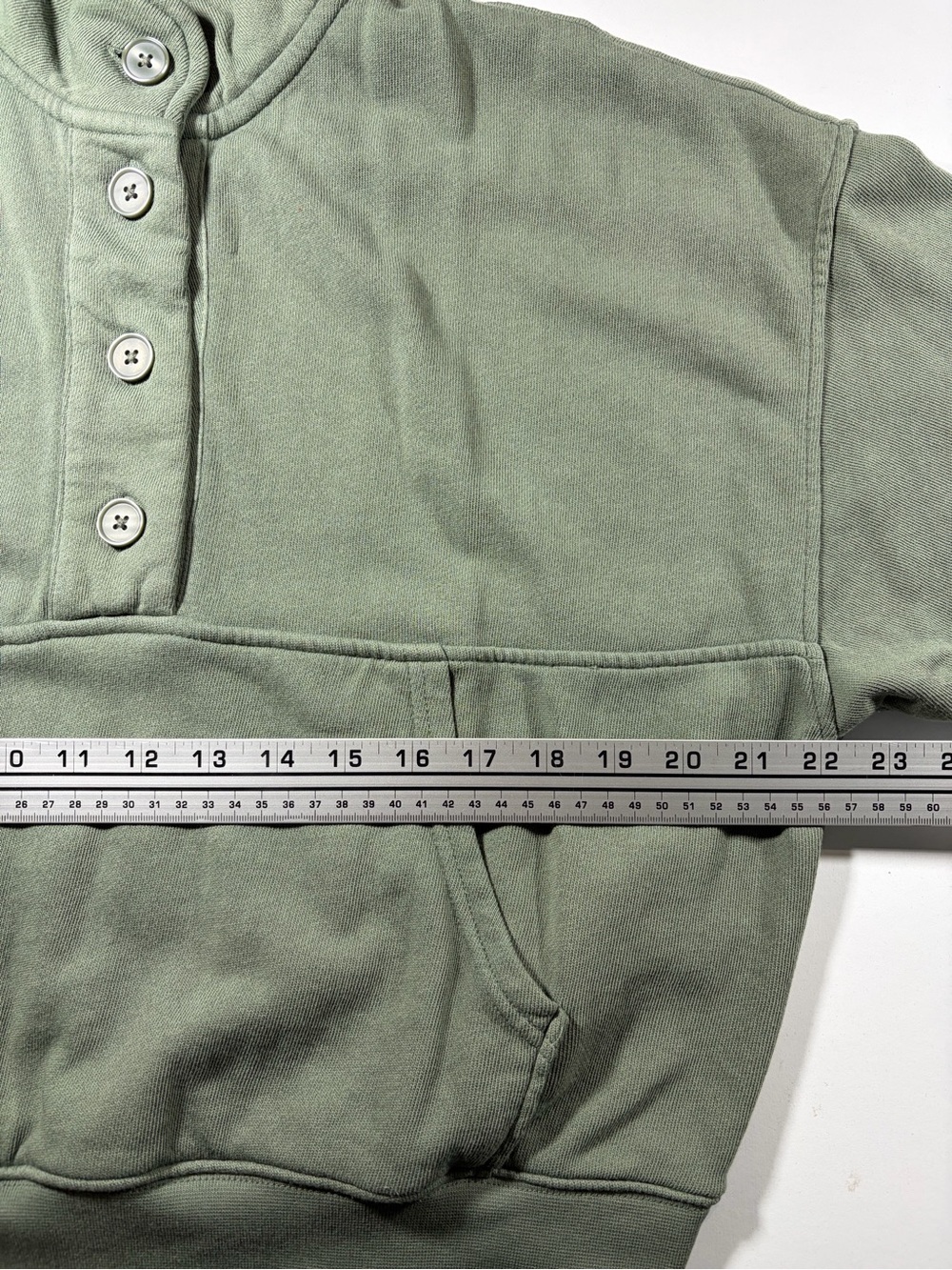 aerie Green Kangaroo Pocket Pullover Sweatshirt (XS) - Picture 4 of 8